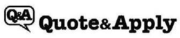 Q & A  QUOTE&APPLY trademark