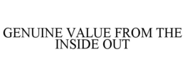GENUINE VALUE FROM THE INSIDE OUT trademark