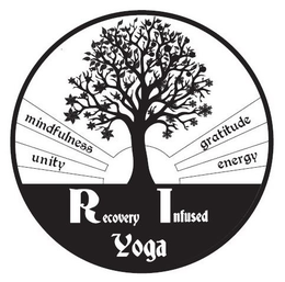 RECOVERY INFUSED YOGA MINDFULNESS GRATITUDE UNITY ENERGY trademark