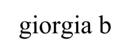 GIORGIA B trademark