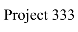 PROJECT 333 trademark
