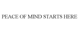 PEACE OF MIND STARTS HERE trademark