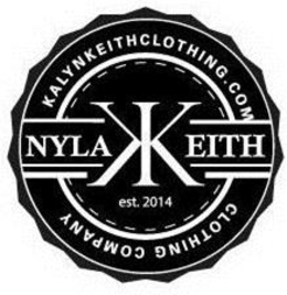 KALYN KEITH CLOTHING .COM CLOTHING COMPANY EST. 2014 trademark