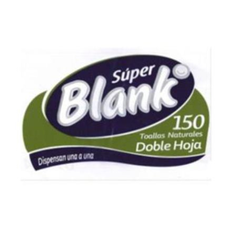 SUPER BLANK O. 150 TOALLAS NATURALES DOBLE HOJA DISPENSAN UNA A UNA trademark