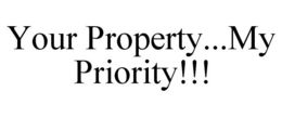 YOUR PROPERTY...MY PRIORITY!!! trademark