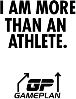 I AM MORE THAN AN ATHLETE. GP GAMEPLAN trademark