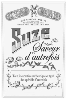 · GRAND PRIX · EXPOSITIONS TURIN 1911. GAND 1913 PARIS 1931. BRUXELLES 1935 SUZE SAVEUR D' AUTREFOIS TOUT LE CARACTÉRE AUTHENTIQUE ET TYPÉ DES APÉRITIFS D' AUTREFOIS trademark