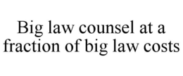 BIG LAW COUNSEL AT A FRACTION OF BIG LAW COSTS trademark