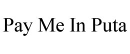 PAY ME IN PUTA trademark