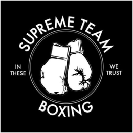 SUPREME TEAM BOXING IN THESE WE TRUST trademark