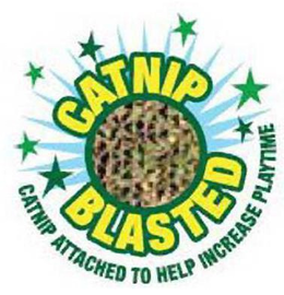 CATNIP BLASTED CATNIP ATTACHED TO HELP INCREASE PLAYTIME trademark