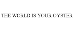THE WORLD IS YOUR OYSTER trademark