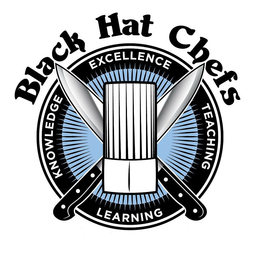 BLACK HAT CHEFS KNOWLEDGE EXCELLENCE TEACHING LEARNING trademark