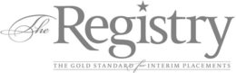 THE REGISTRY THE GOLD STANDARD FOR INTERIM PLACEMENTS trademark