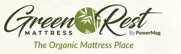 GREEN REST MATTRESS BY POWERMAG THE ORGANIC MATTRESS PLACE trademark
