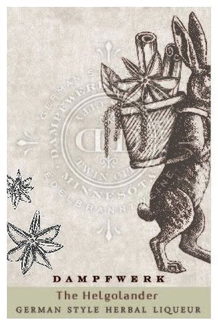 GERMAN STYLE SPIRITS DAMPFWERK DISTILLING DD TWIN CITY MINNESOTA EDELBRANNTWEINE DAMPFWERK THE HELGOLANDER GERMAN STYLE HERBAL LIQUEUR trademark