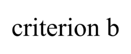 CRITERION B trademark