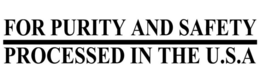 FOR PURITY AND SAFETY PROCESSED IN THE U.S.A. trademark
