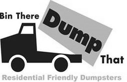 BIN THERE DUMP THAT RESIDENTIAL FRIENDLY DUMPSTERS trademark