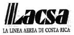 LACSA LA LINEA AEREA DE COSTA RICA trademark