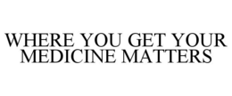 WHERE YOU GET YOUR MEDICINE MATTERS trademark