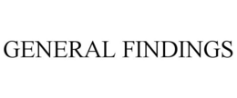 GENERAL FINDINGS trademark