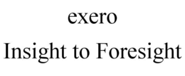 EXERO INSIGHT TO FORESIGHT trademark