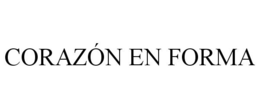 CORAZÓN EN FORMA trademark