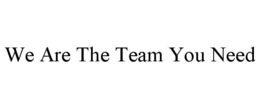 WE ARE THE TEAM YOU NEED trademark