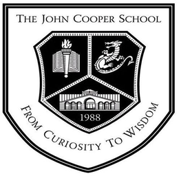 THE JOHN COOPER SCHOOL 1988 FROM CURIOSITY TO WISDOM trademark