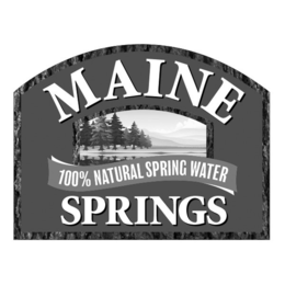 MAINE SPRINGS 100% NATURAL SPRING WATER trademark