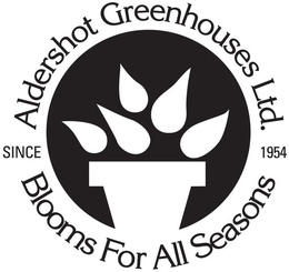 BLOOMS FOR ALL SEASONS ALDERSHOT GREENHOUSES LTD SINCE 1954 trademark