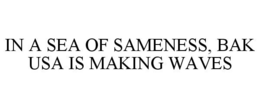 IN A SEA OF SAMENESS, BAK USA IS MAKING WAVES trademark