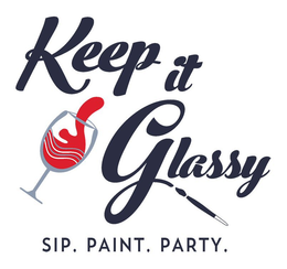 KEEP IT GLASSY SIP. PAINT. PARTY. trademark