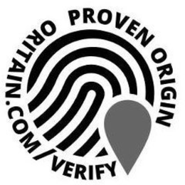 PROVEN ORIGIN ORITAIN.COM/VERIFY trademark
