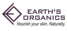 E EARTH'S ORGANICS NOURISH YOUR SKIN. NATURALLY. trademark