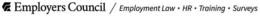 EMPLOYERS COUNCIL / EMPLOYMENT LAW · HR· TRAINING · SURVEYS trademark