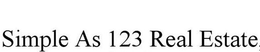 SIMPLE AS 123 REAL ESTATE trademark