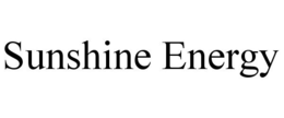 SUNSHINE ENERGY trademark