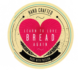 HAND CRAFTED MADE WITH PASSION LEARN TO LOVE BREAD AGAIN trademark