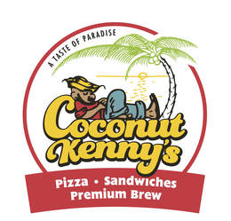 A TASTE OF PARADISE COCONUT KENNY'S PIZZA · SANDWICHES PREMIUM BREW trademark