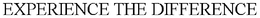 EXPERIENCE THE DIFFERENCE trademark