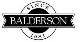 BALDERSON SINCE 1881 trademark