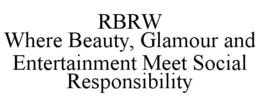 RBRW WHERE BEAUTY, GLAMOUR AND ENTERTAINMENT MEET SOCIAL RESPONSIBILITY trademark