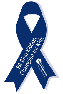 PA BLUE RIBBON CHAMPION FOR KIDS FSA PENNSYLVANIA FAMILY SUPPORT ALLIANCE PROTECTING CHILDREN FROM ABUSE trademark