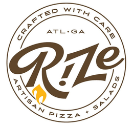 CRAFTED WITH CARE ATL · GA R!ZE ARTISAN PIZZA + SALADS trademark