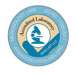 MICROBIOLOGY LABS ISO/IEC 17025:2017 AIHAACCREDITEDLABS.ORG ACCREDITED LABORATORY AIHA LAP, LLC trademark