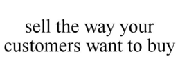 SELL THE WAY YOUR CUSTOMERS WANT TO BUY trademark