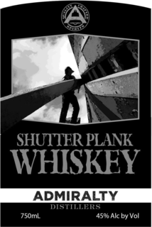 SHUTTER PLANK WHISKEY ADMIRALTY DISTILLERS QUALITY CRAFTED SPIRITS trademark