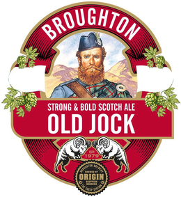 BROUGHTON STRONG & BOLD SCOTCH ALE OLD JOCK EST. 1979 BROUGHTON BREWERY BREWED AT ORIGIN SCOTTISH BORDERS THE SHEEP STATION trademark